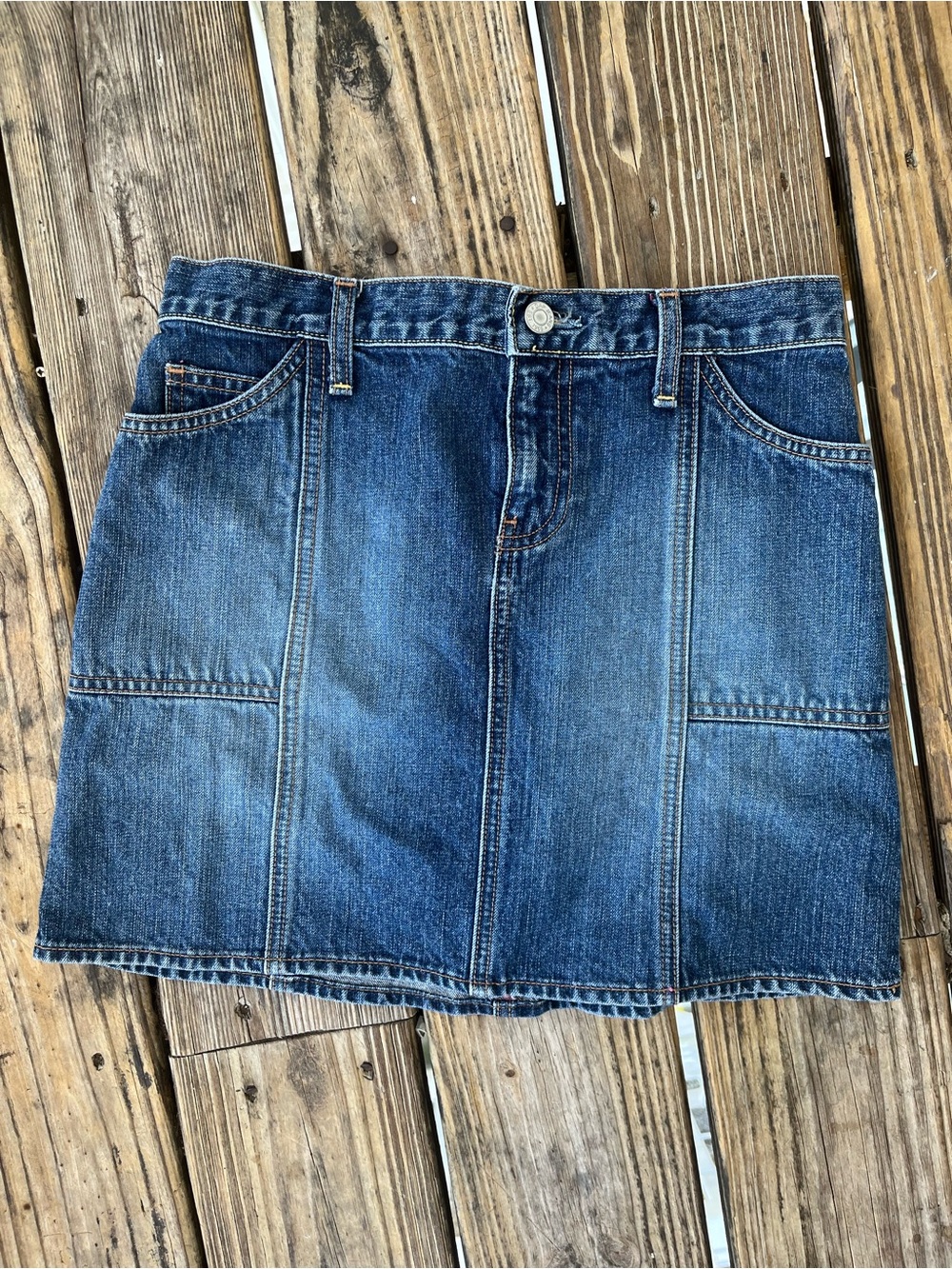 Gap jean mini skirt
